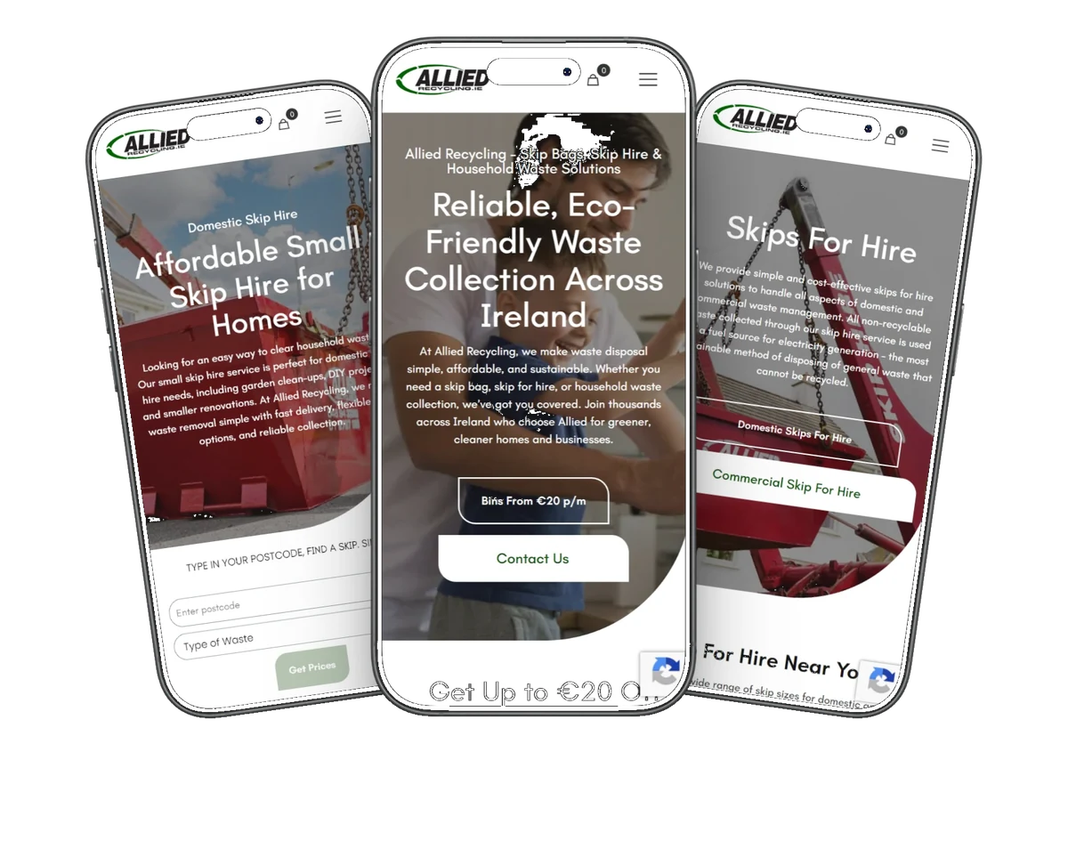 Allied Recycling — mobile experience