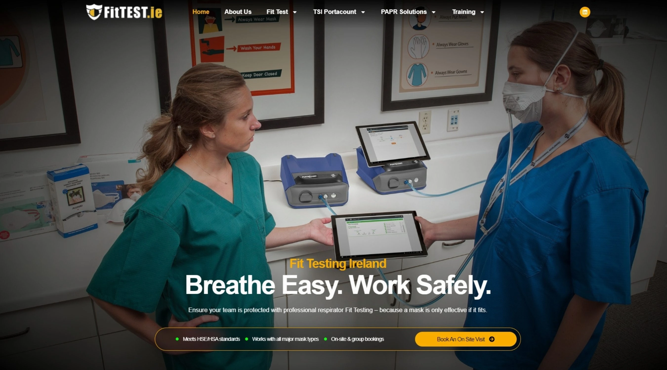 Web design — Fit Test Ireland