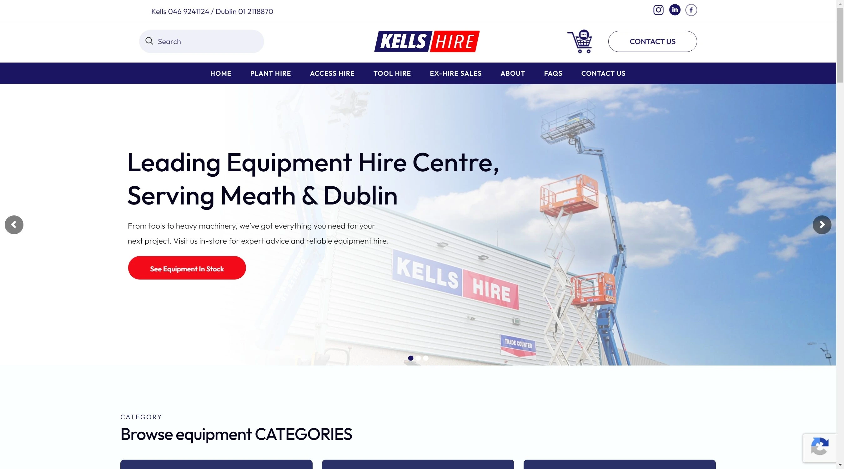 Web design — Kells Hire
