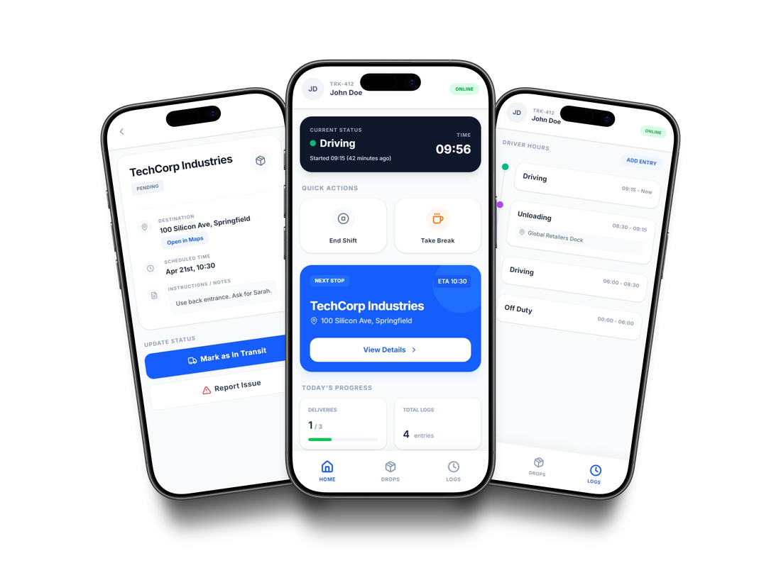 Web app — mobile app mockup